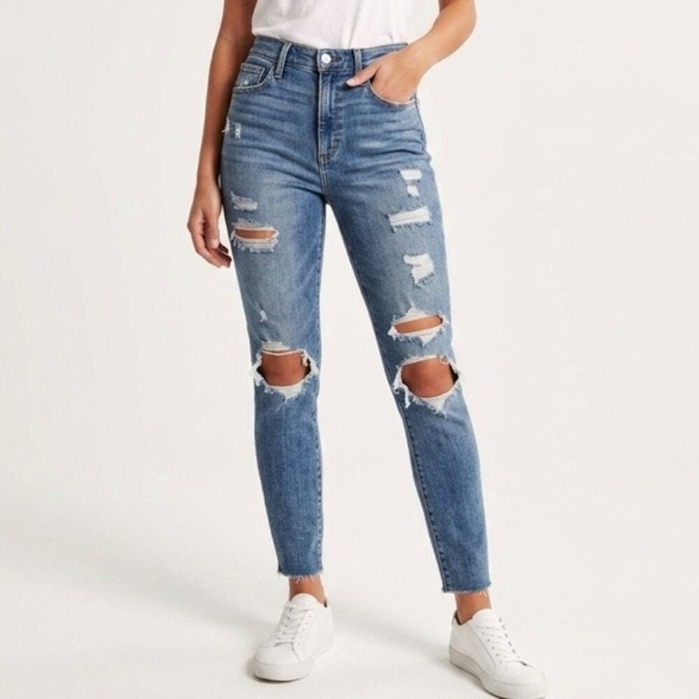 Abercrombie & Fitch Women's Jeans 28/6S Simone High Rise Super Skinny Distressed